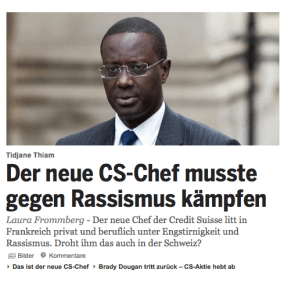 Tidjane Thiam, CS CEO
