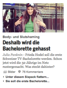 Slutshaming: Bachelorette